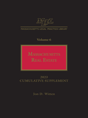 cover image of Massachusetts Legal Practice Library: Massachusetts Real Estate